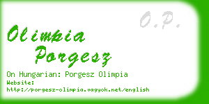 olimpia porgesz business card